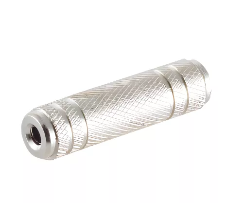 Adapter 2x jack coupling 3.5mm stereo, double socket 3.5mm jack for connection, metal, DINIC box with Euro hole